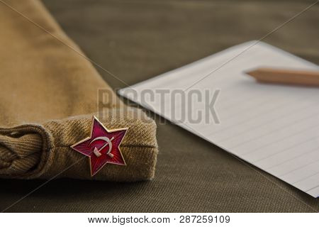 Part Of The Uniform Of The Soviet Soldier: Forage-cap