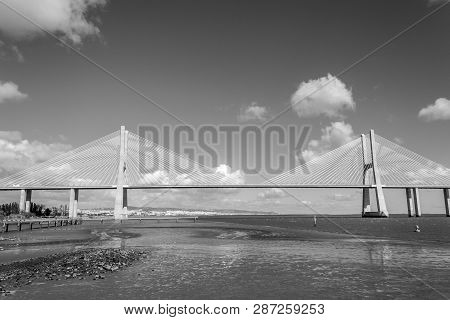 Vasco Da Gama Bridge In Lisbon
