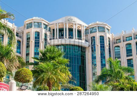 Eilat, Israel - February 9, 2019: View Of Queen Of Sheba Eilat Hotel.