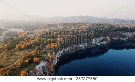 Twardowski Rocks Park, An Old Flooded Stone Mine, In Krakow, Poland.