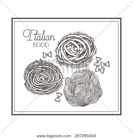 Delicious Italian Food In Drawing Vector Illustration Desing Vector Illustration Desing