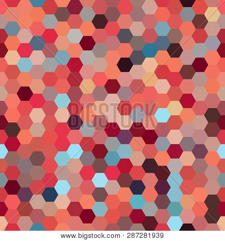 Seamless Abstract Mosaic Background. Hexagons Geometric Background. Design Elements. Vector Illustra
