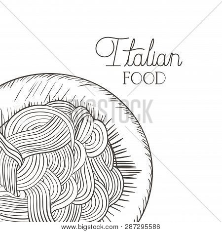 Delicious Pasta Italian Isolated Icon Vector Illustration Desing