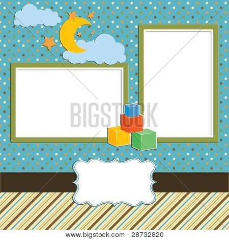 Page de scrapbooking bébé - album photo-