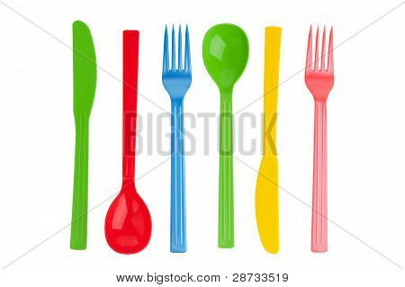 Coltello, cucchiaio e forchetta monouso