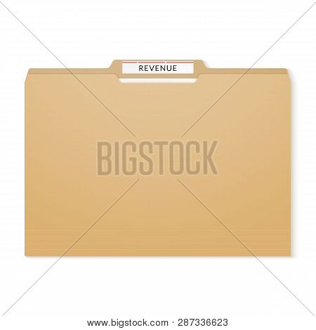 Revenue Report Binder. Manila Folder Papers Archive.