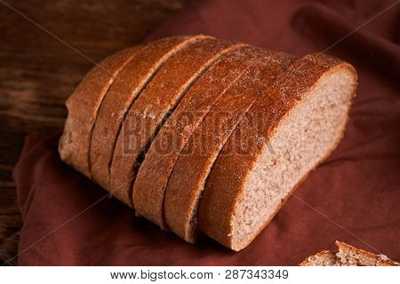 Breads Concept Of Teasty Home Food Close Up On Wooden Background