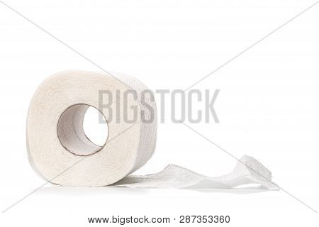 Toilet Paper Isolated On White
