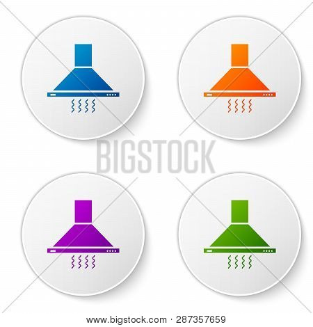 Color Kitchen Extractor Fan Icon Isolated On White Background. Cooker Hood. Kitchen Exhaust. Househo