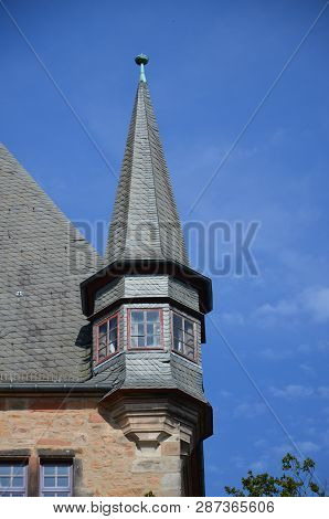 View towards the castle of Marburg Hesse Germany