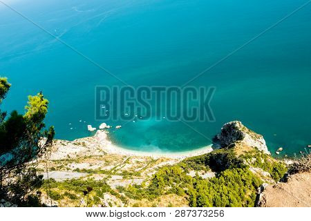 Spiaggia Delle Due Sorelle Seen From The Top Of Monte Conero