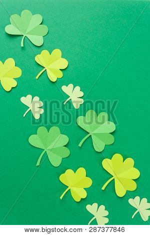 Happy St.patricks Day Shamrock Text Greeting Card