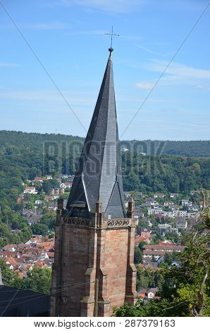 Panorama From The City Marburg With Hesse Germany Church