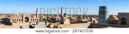 Panoramic View Of The Main Monuments Of Khiva In Evening Light - Khiva, Uzbekistan