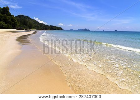 Beach And Water Beautiful  At Tungsang Bay In Chumphon Province Thailand Is Famous For Travel