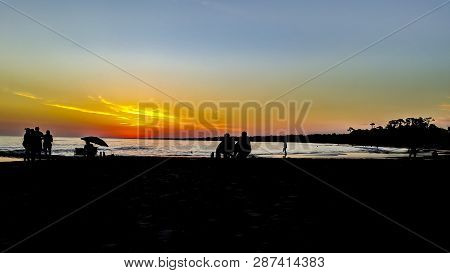 Sunset Beach Scene, Atlantida, Uruguay
