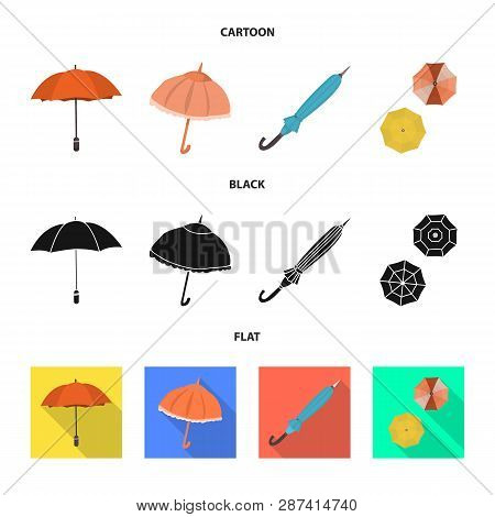 Isolated Object Of Protection And Closed Sign. Set Of Protection And Rainy Stock Vector Illustration