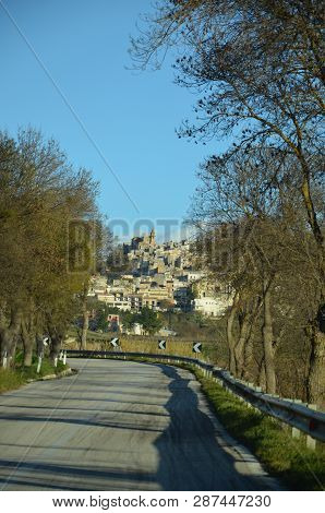 Panorama Of The Green Landscape Of Sambuca