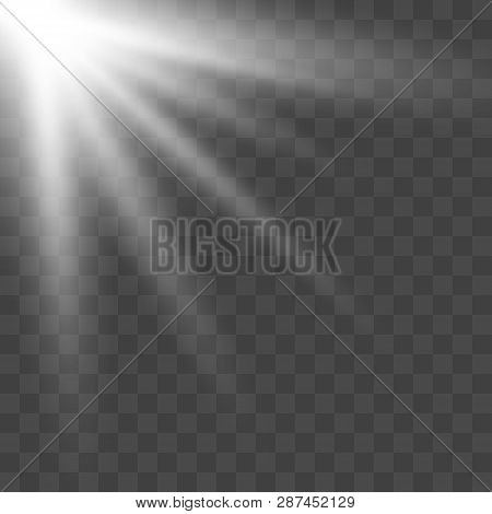 Sunlight Lens Flare Light Effect. Bright Beautiful Star. Vector Illustration Eps10