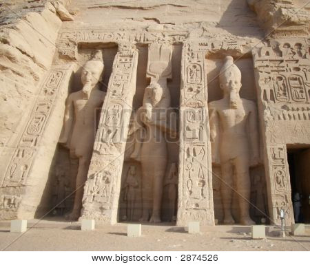 Nefertari tempel Statue ved Abu Simbel, Egypten