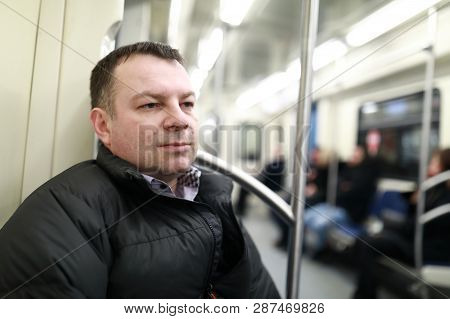 Man In Subway Train
