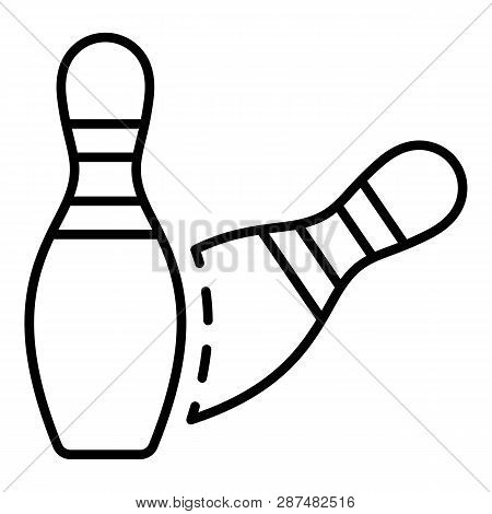 Bowling Skittles Icon. Outline Bowling Skittles Icon For Web Design Isolated On White Background