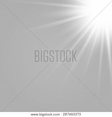 Sunlight Lens Flare Light Effect. Bright Beautiful Star. Vector Illustration Eps10