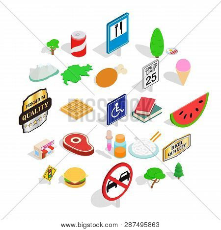 Helvetian Icons Set. Isometric Set Of 25 Helvetian Icons For Web Isolated On White Background