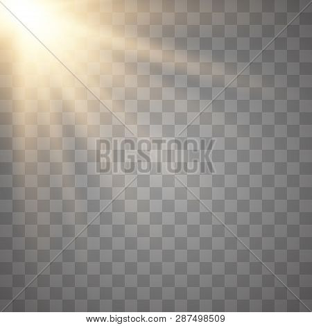 Sunlight Lens Flare Light Effect. Bright Beautiful Star. Vector Illustration Eps10