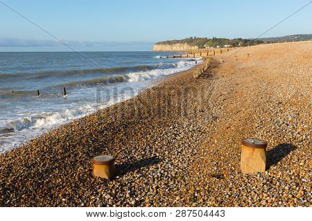 Pett level beach near Fairlight Wood, Hastings and Battle East Sussex England UK