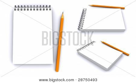 Egyértelmű spirál Jegyzettömb ceruzával