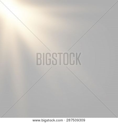 Sunlight Lens Flare Light Effect. Bright Beautiful Star. Vector Illustration Eps10