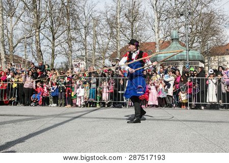 Ljubljana, Slovenia / Slovenia - February 02 2019: Carnival In Slovenia With Some Traditional Croati