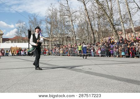 Ljubljana, Slovenia / Slovenia - February 02 2019: Carnival In Slovenia With Some Traditional Sloven