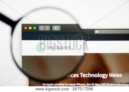 Los Angeles, California, Usa - 28 February 2019: Ihs Markit Website Homepage. Ihs Markit Logo Visibl