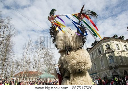 Ljubljana, Slovenia / Slovenia - February 02 2019: Carnival In Slovenia With Some Traditional Sloven