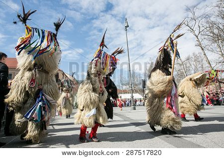 Ljubljana, Slovenia / Slovenia - February 02 2019: Carnival In Slovenia With Some Traditional Sloven