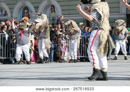 Ljubljana, Slovenia / Slovenia - February 02 2019: Carnival In Slovenia With Some Traditional Sloven
