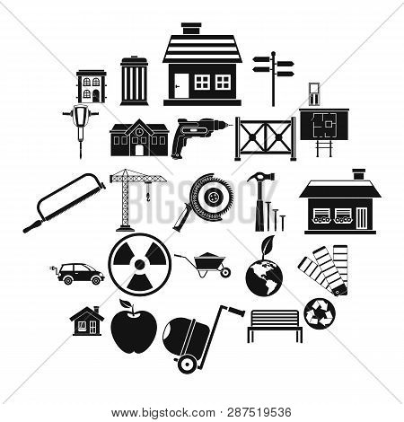 Earthwork Icons Set. Simple Set Of 25 Earthwork Vector Icons For Web Isolated On White Background