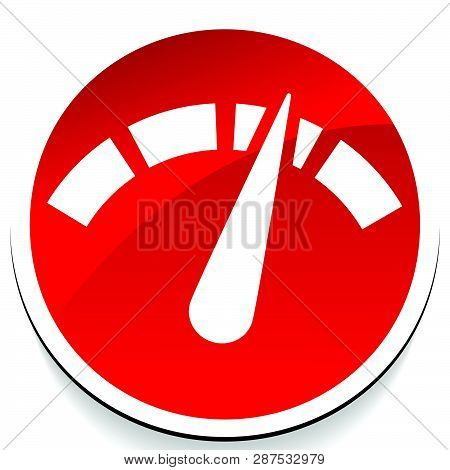 Icon With Gauge, Meter For Calibration, Indication, Level Themes