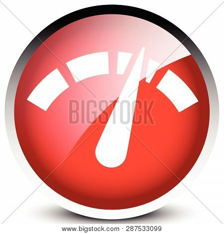 Icon With Gauge, Meter For Calibration, Indication, Level Themes