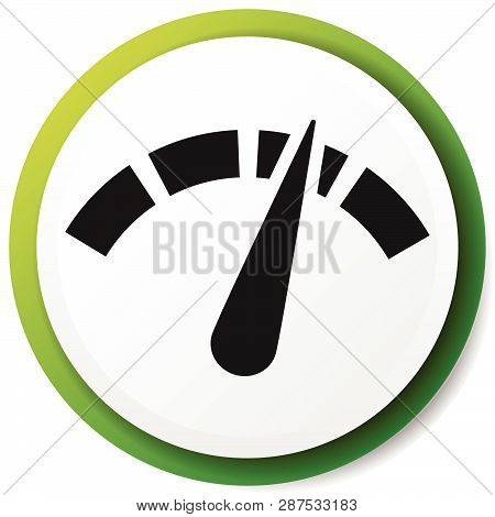Icon With Gauge, Meter For Calibration, Indication, Level Themes