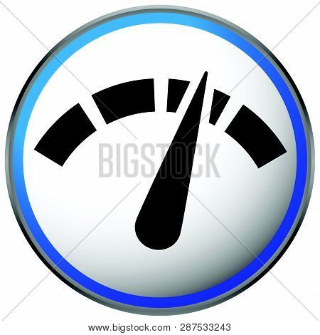 Icon With Gauge, Meter For Calibration, Indication, Level Themes