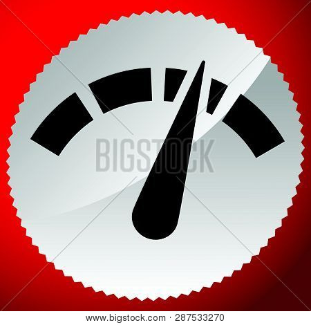 Icon With Gauge, Meter For Calibration, Indication, Level Themes