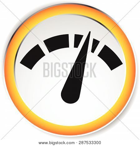 Icon With Gauge, Meter For Calibration, Indication, Level Themes