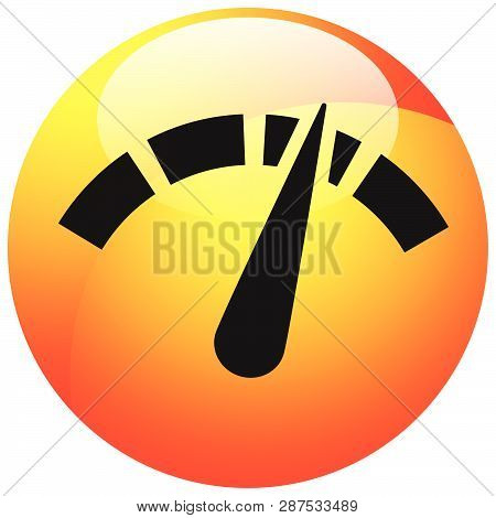 Icon With Gauge, Meter For Calibration, Indication, Level Themes