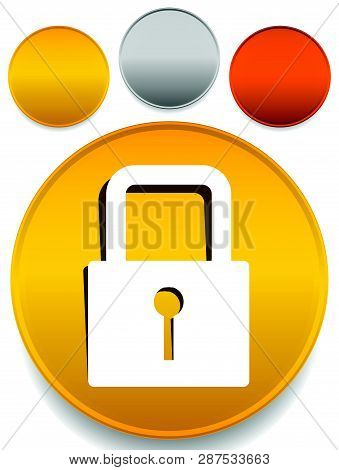 For Security, Prevention, Privacy Themes: Padlock Icon