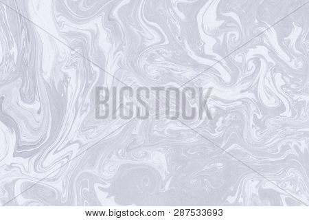 Suminagashi Marble Texture Hand Painted With Deep Purple Ink. Digital Paper 1250 Performed In Tradit