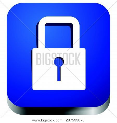 For Security, Prevention, Privacy Themes: Padlock Icon