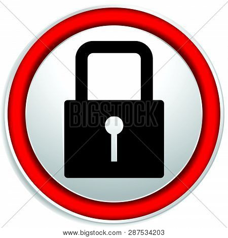 For Security, Prevention, Privacy Themes: Padlock Icon
